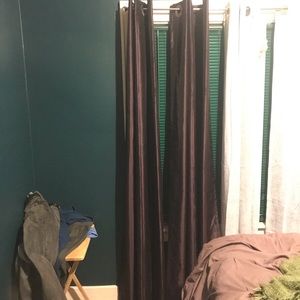 Shimmery purple curtains